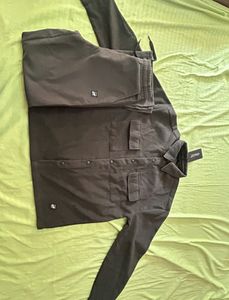 KHAKI POLAR FLEECE SHACKET COORD