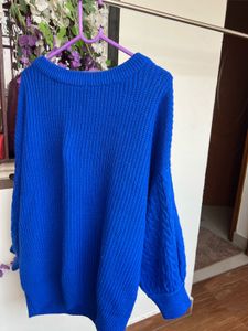 Cobalt Blue Knit Sweater