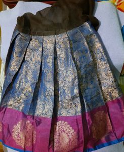 Pattu Lehenga Dress For Baby Girl
