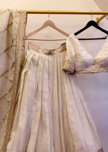 Ivory &amp; Gold Lehenga Set