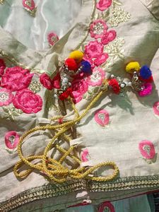 Beautiful golden and pink colour lahenga