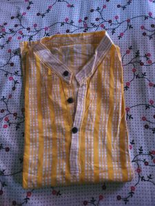 Beautiful short yellow kurti for women