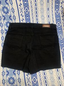 New Black Denim Shorts