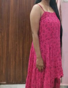 Printed Pink Colour Dress