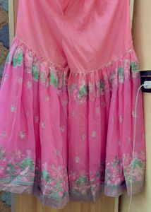 Pink Embroidered Ethnic Gharara set