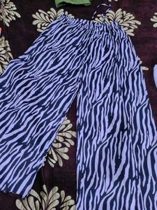 zebra stripe wide leg plazzo