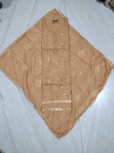 Elegant beige Dress Material