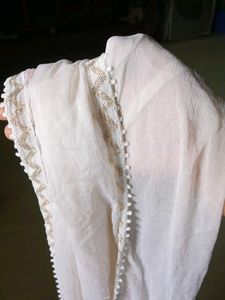 Mint+white Dupattas