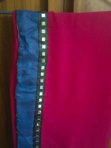 Mirror Lace Work Saree