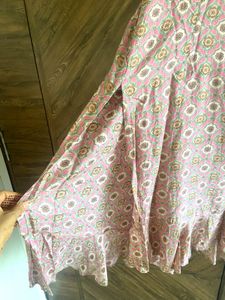 Pink Printed Kurta Set