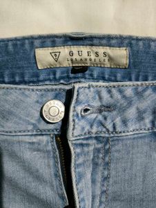 GUESS Blue Faded Cotton Jeans