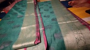 Linen Banarasi Handmade Saree