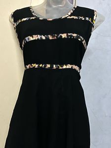 Korean Black Flared One Piece