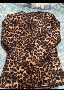 Leopard Print Lace Top