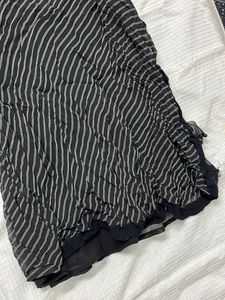 Black Stripes Skirt