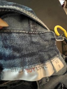 Distressed Denim Short Overalls