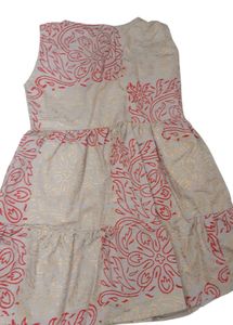 Beautiful Baby Girl Frock Block Printed
