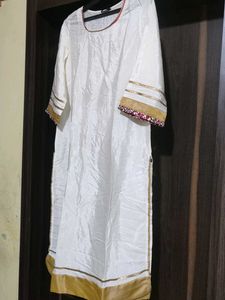 Elegant White Branded Kurta