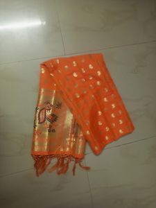Pista Green &amp; Orenge Banarsi Lehnga Choli 💚🧡