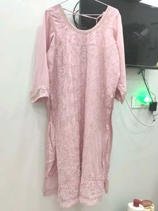 Pink Embellished Kurti