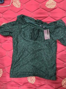 Green Lace Top
