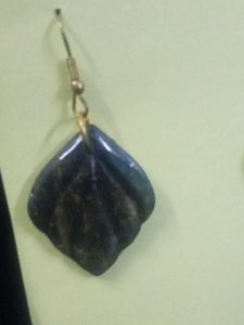 metallic scallop earrings