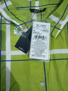 Checked Shirt Top With Tie-up