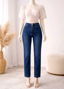 Dark Wash Straight Leg Jeans