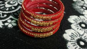 Red &amp; Gold Bangles