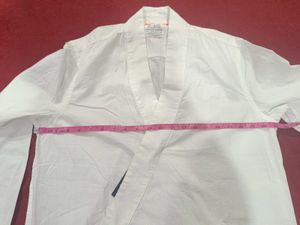 White Kimono Style Long Sleeve Shirt