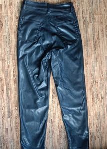 Black Faux Leather Pants