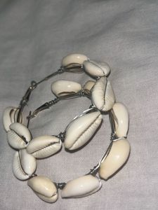 Cowrie Shell Hoop Earrings