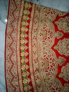 pretty red  bridal lehnga.