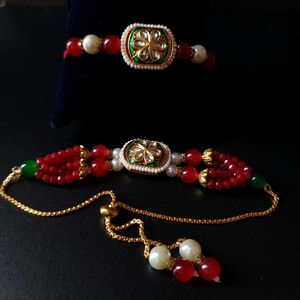 Kundan Rakhi Set