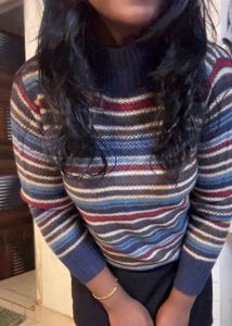 Unisex Striped Knit Sweater