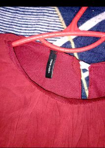 Red Maroon Blouse Perfect Baggy Top