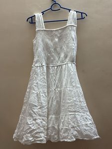 White Crochet Summer Dress