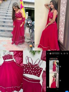 🆕️🆕️Fully Stitched Lehenga Set With Padded Blous