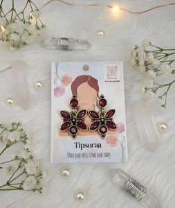 Floral Drop Pink Earrings(TP-OE-25)