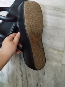 Black Square Toe Sandals