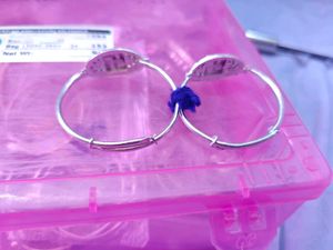 Baby Real Silver Bangles
