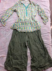 Boho Chic Top &amp; Palazzo Set (women's