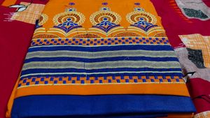 Unstiched Beautiful Orange Suit Set