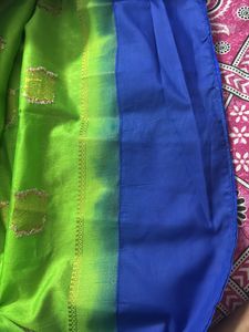 Parrot Green Saree