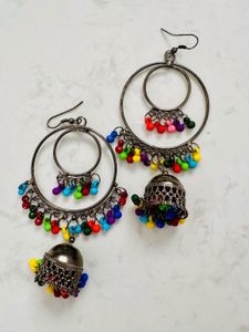 NEW Earrings With Multicolor Beads