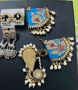 Fancy Hand Made Earrings 4 Pair Combo