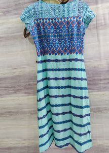 Blue Floral Printed Kurti