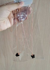 BLACK HEART NECKLACE 💜-2 PCS