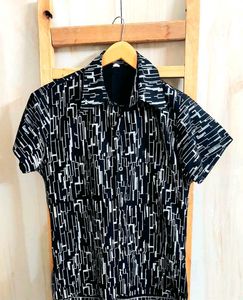Black Printed Shirt Size-34-36