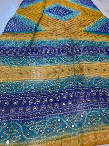 Pure Georgette With Stone Work
